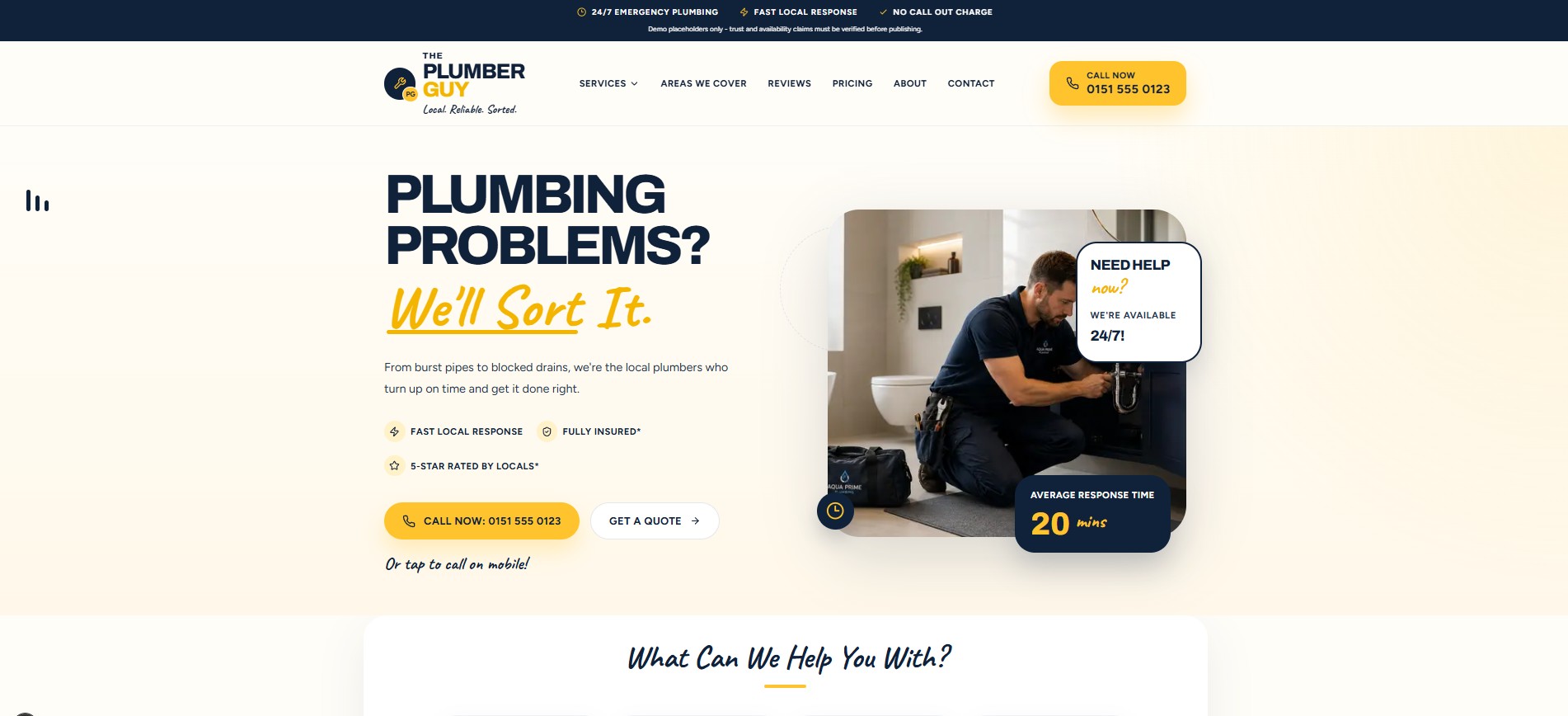 Plumbers Service Clarity template preview